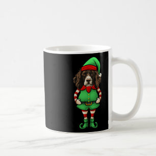 Funny Christmas Elf English Springer Spaniel Dog  Coffee Mug