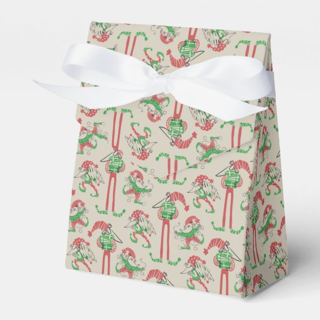 Funny Christmas Elf Gnome  Favour Box (Front Side)