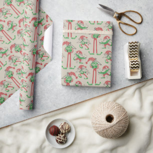 Funny Christmas Elf Gnome Wrapping Paper