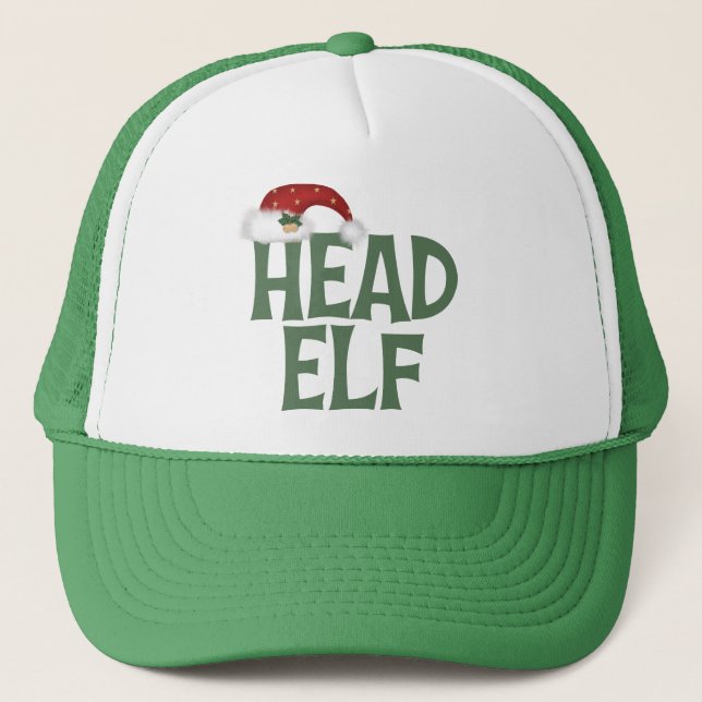 Funny Christmas Elf Hat/Cap Trucker Hat (Front)