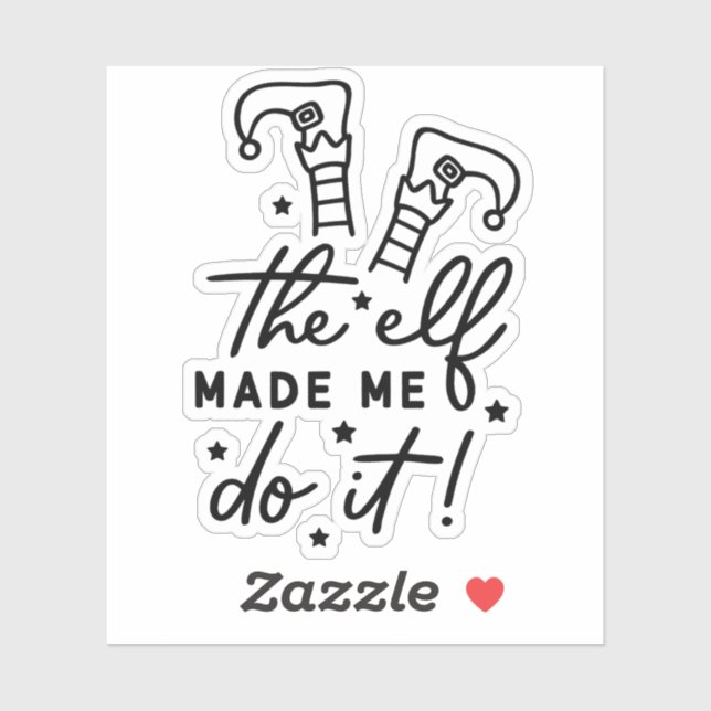 Funny Christmas Elf made me Do it Funny Retro Cool (Sheet)