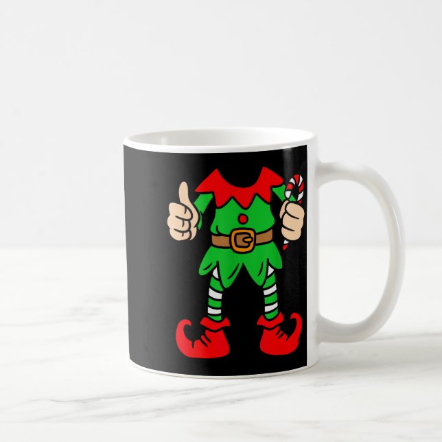 Funny Christmas Elf Outfit Costume Xmas Family Adu Coffee Mug (Right)