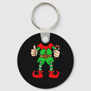 Funny Christmas Elf Outfit Costume Xmas Family Adu Key Ring