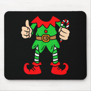 Funny Christmas Elf Outfit Costume Xmas Family Adu Mouse Mat