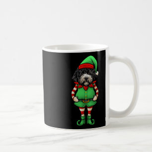 Funny Christmas Elf Portuguese Water Dog  Coffee Mug