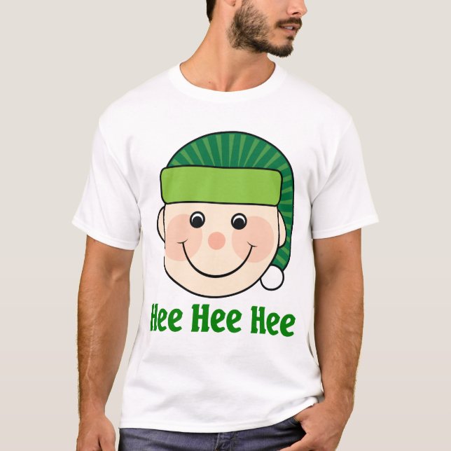Funny Christmas Elf Tee Shirt (Front)