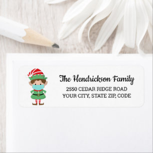 Funny Christmas Elf  Wearing FaceMask Custom