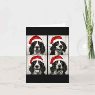 Funny Christmas English Springer Spaniel Santa Pho Card