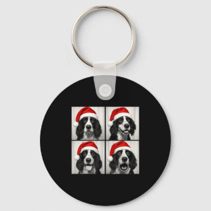 Funny Christmas English Springer Spaniel Santa Pho Key Ring
