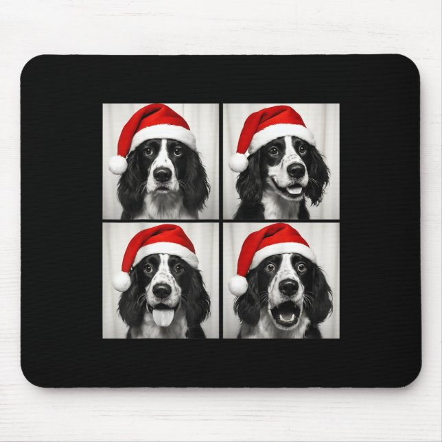 Funny Christmas English Springer Spaniel Santa Pho Mouse Mat (Front)