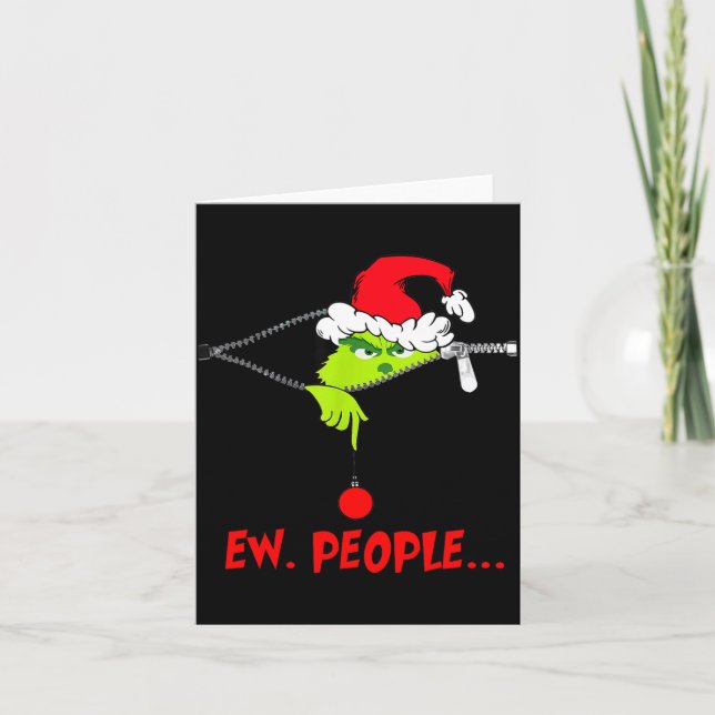 Funny Christmas Ew People Men Women Kid Boys Girls Card (Front)