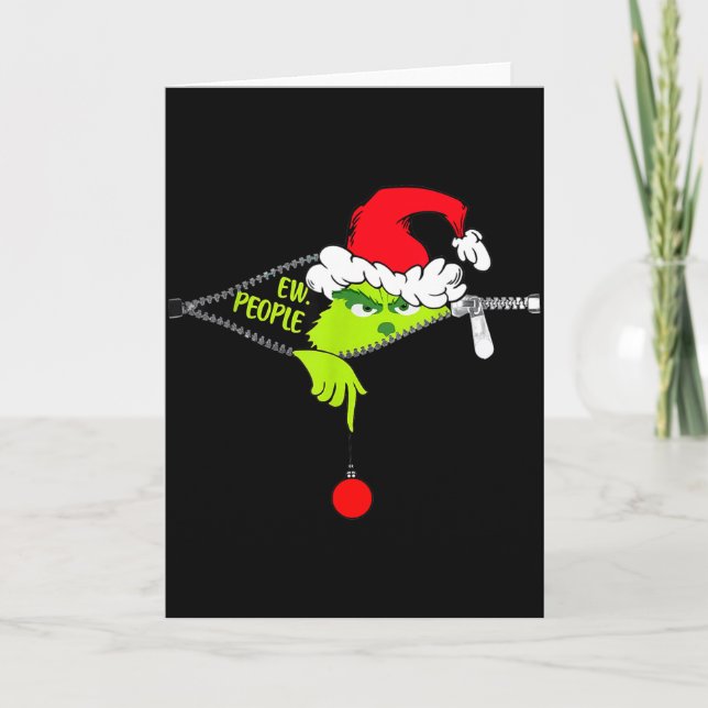 Funny Christmas Ew People Men Women Kid Boys Girls Card (Front)