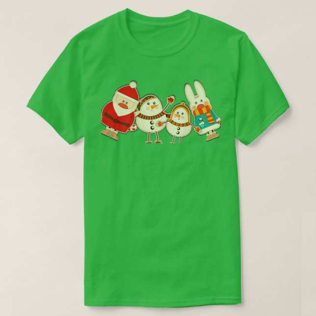 Funny Christmas Face Mask T-Shirt (Design Front)