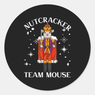 Funny Christmas Family Dance Team Mouse Nutcracker Classic Round Sticker