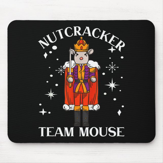 Funny Christmas Family Dance Team Mouse Nutcracker Mouse Mat (Front)