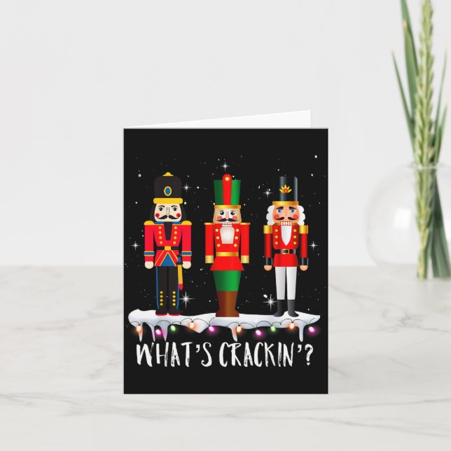 Funny Christmas Family Whats Crackin_ Nutcracker - Card (Front)