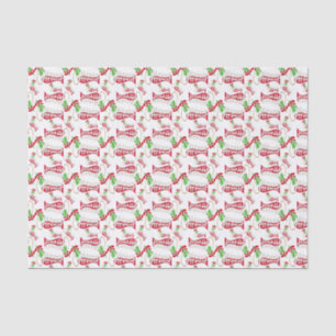 Funny Christmas Fishing Merry Fishmas ♫♥ Tissue Paper