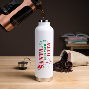 Funny Christmas Fitness Data Tracking Apparel Water Bottle