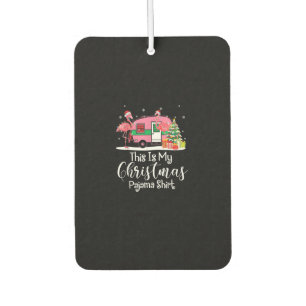 Funny Christmas Flamingo Camper Gifts Car Air Freshener