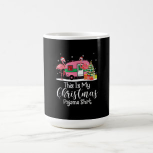 Funny Christmas Flamingo Camper Gifts Coffee Mug