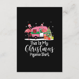 Funny Christmas Flamingo Camper Gifts Enclosure Card