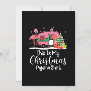 Funny Christmas Flamingo Camper Gifts Save The Date