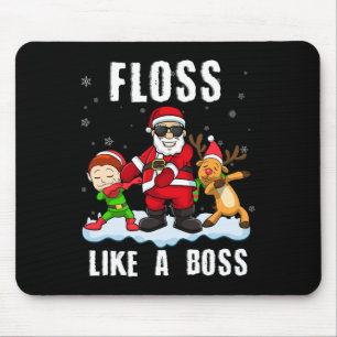 Funny Christmas Floss Like A Boss Santa Floss Sant Mouse Mat