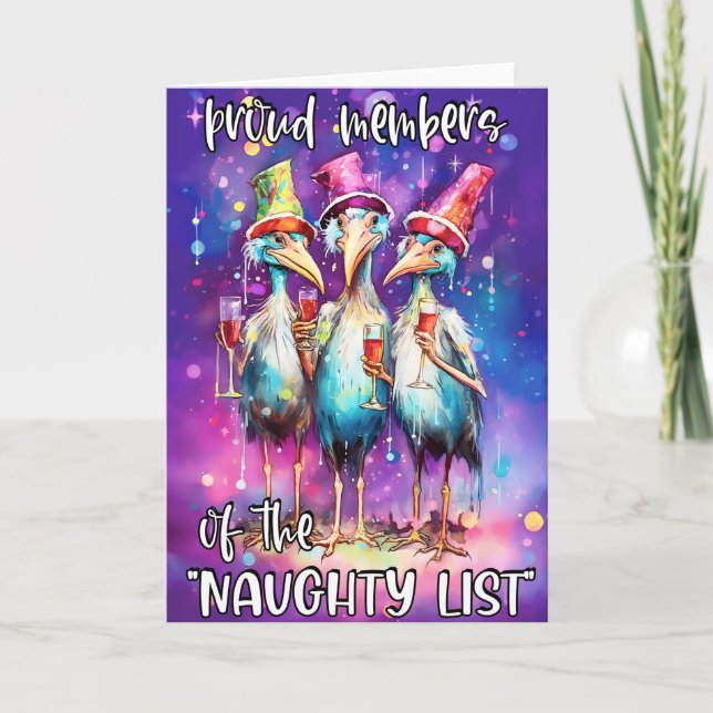 Funny Christmas Folding Greeting Card (Front)