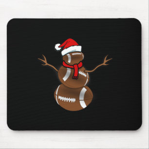 Funny Christmas Football Ball Santa Snowman  Mouse Mat