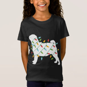 Funny Christmas for Dog Lover Christmas Lights Pug T-Shirt