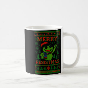 Funny Christmas Frog Meme Resistmas Holiday Humor  Coffee Mug