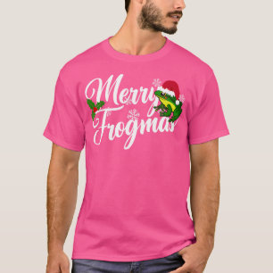 Funny Christmas Frog Merry Frogmas Xmas Frogs T-Shirt