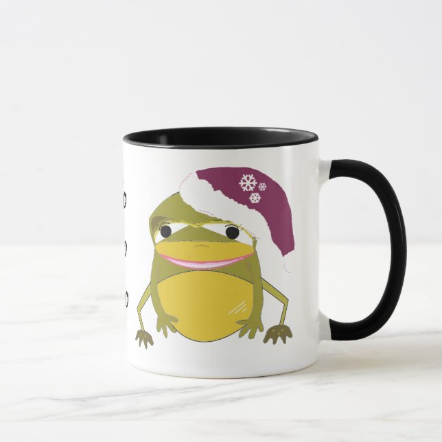 Funny Christmas Frog with Saying Mug (Right)