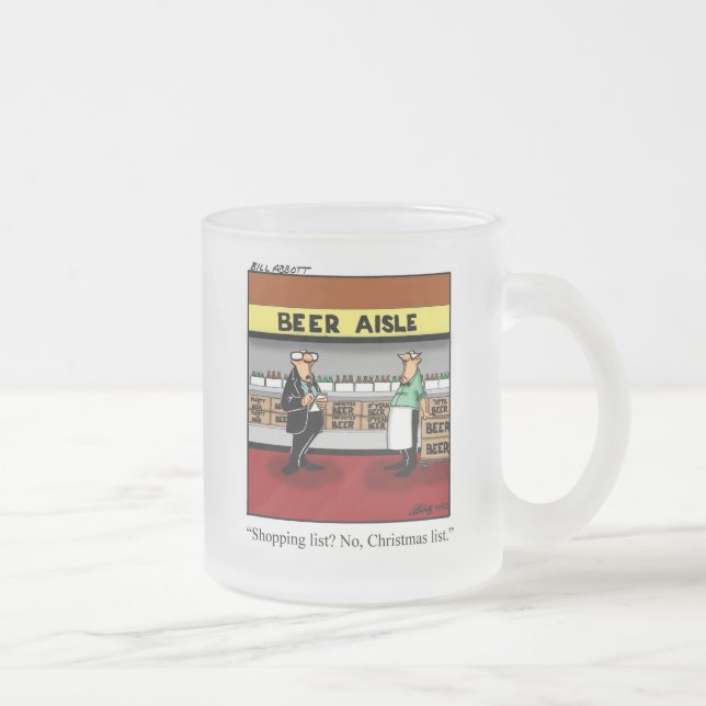 Funny Christmas Frosted Beer Mug (Right)