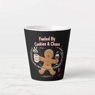 Funny Christmas Fuelled By Cookies & Chaos Ginge Latte Mug