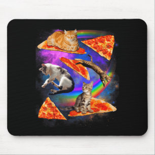 Funny Christmas Galaxy Cat In Space Cat Riding Zza Mouse Mat
