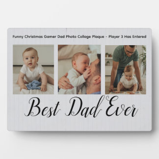 Funny Christmas Gamer /Custom Funny Best Dad Ever  Plaque