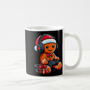 Funny Christmas Gamer Gingerbread Xmas Gaming Men  Coffee Mug