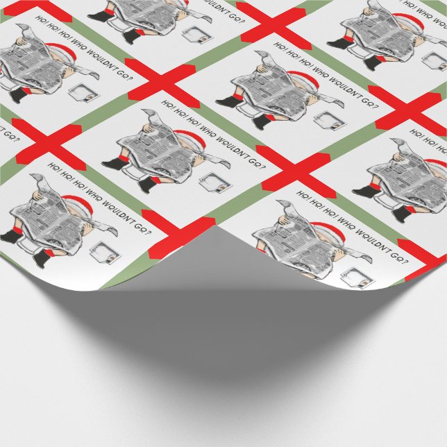 Funny Christmas Gift Wrapping Paper (Corner)