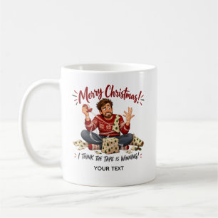 Funny Christmas Gift Wrapping Personalised Card Coffee Mug