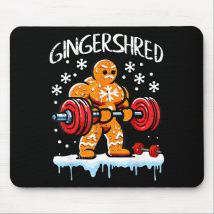 Funny Christmas Gingerbread Gingershred Gym Bodybu Mouse Mat