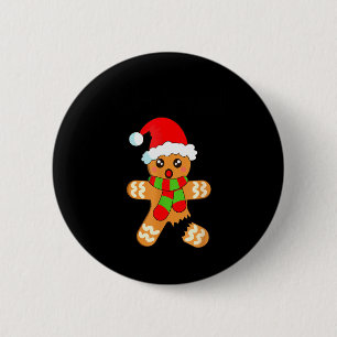 Funny Christmas Gingerbread Man Cookie Oh Snap  6 Cm Round Badge