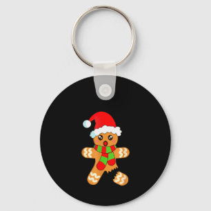 Funny Christmas Gingerbread Man Cookie Oh Snap Key Ring