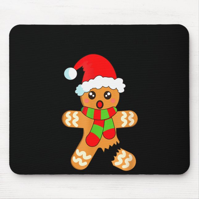 Funny Christmas Gingerbread Man Cookie Oh Snap  Mouse Mat (Front)