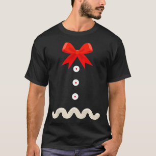 Funny Christmas Gingerbread Man Costume Suit Xmas  T-Shirt