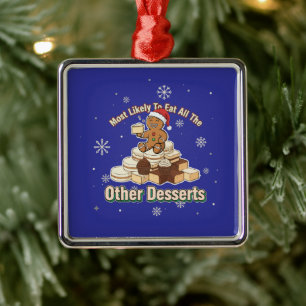 Funny Christmas Gingerbread Man - Most Likely Metal Tree Decoration
