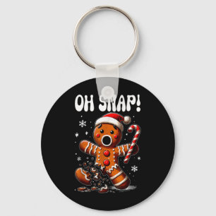 Funny Christmas Gingerbread Man Oh Snap Outfit Paj Key Ring