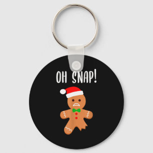 Funny Christmas Gingerbread Man Oh Snap Outfit Paj Key Ring