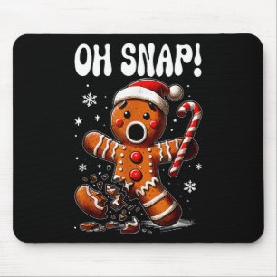 Funny Christmas Gingerbread Man Oh Snap Outfit Paj Mouse Mat