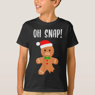 Funny Christmas Gingerbread Man Oh Snap Outfit Paj T-Shirt